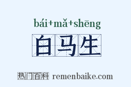 白马生是什么意思的图片